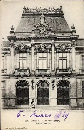 Ak Nancy Meurthe et Moselle, Poirel Theatre