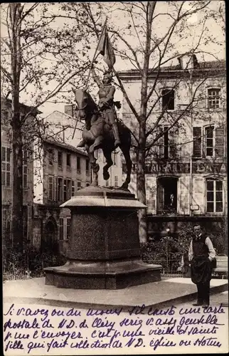 Ak Nancy Meurthe et Moselle, Statue de Jeanne d'Arc