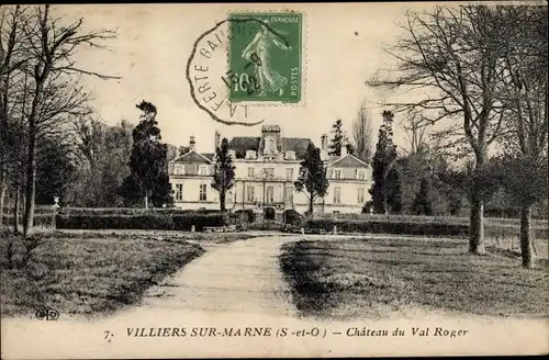 Ak Villiers sur Marne Val de Marne, Chateau du Val Roger