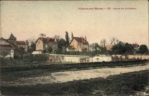 Ak Villiers sur Marne Val de Marne, Route de Combeau