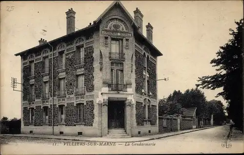 Ak Villiers sur Marne Val de Marne, La Gendarmerie