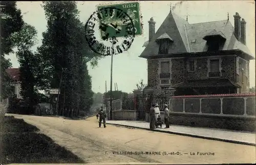 Ak Villiers sur Marne Val de Marne, La Fourche