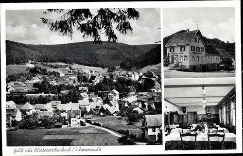 Ak Klosterreichenbach Baiersbronn Schwarzwald, Gesamtansicht, Gasthof zum Schützen