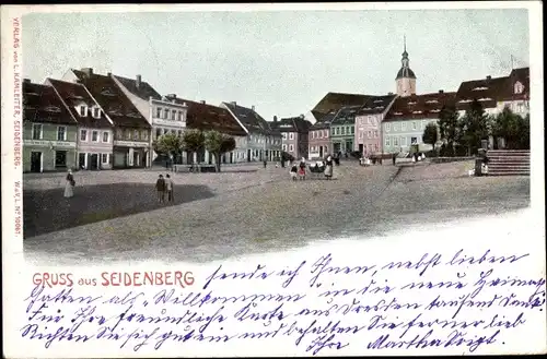 Ak Zawidów Seidenberg Schlesien, Marktplatz