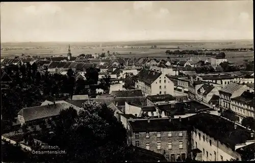 Ak Milicz Militsch Schlesien, Blick auf den Ort