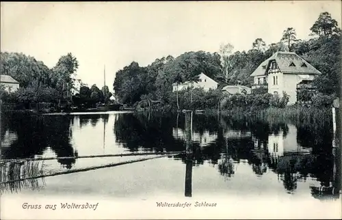 Ak Woltersdorf bei Berlin, Woltersdorfer Schleuse