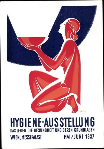 Künstler Ak Wien, Hygieneausstellung 1937, Messepalast