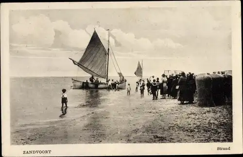 Ak Zandvoort Nordholland Niederlande, Strand