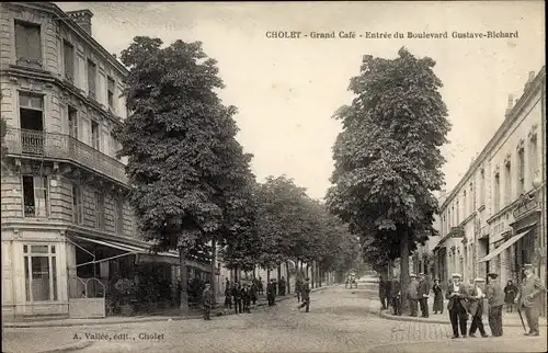 Ak Cholet Maine et Loire, Grand Cafe, Boulevard Gustave Richard
