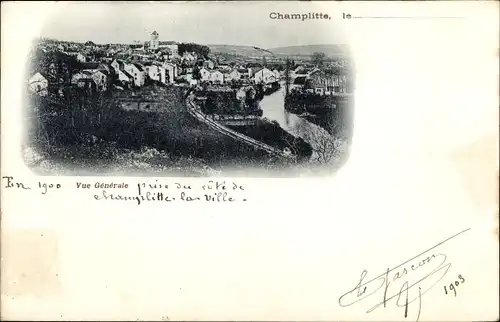 Ak Champlitte Haute Saône, Vue Generale