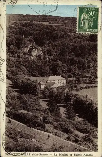 Ak Fouvent les Bas Haute Saône, Le Moulin et Sainte Agathe