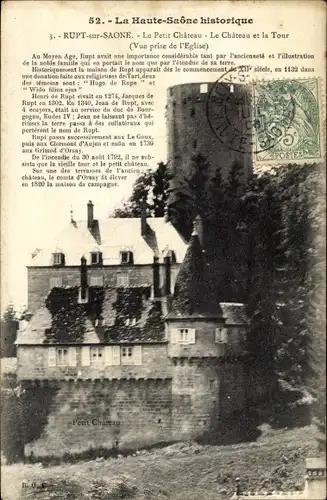 Ak Rupt Haute Saône, Le Petit Chateau, Le Chateau et la Tour