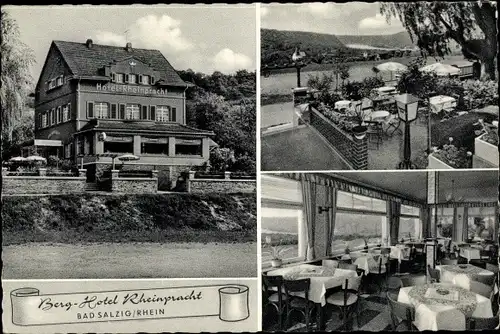 Ak Bad Salzig Boppard Mittelrhein, Berg Hotel Rheinpracht, Bes. Toni Nörtershäuser