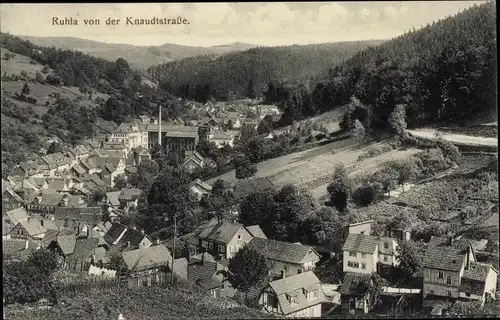Ak Ruhla in Westthüringen, Panorama von der Knaudtstraße aus
