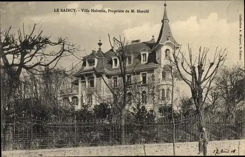 Ak Raincy Seine-Saint-Denis, Villa Helvetia, Propriete de M. Herold