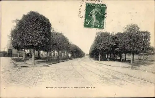Ak Montreuil sous Bois Seine Saint Denis, Marais de Villiers