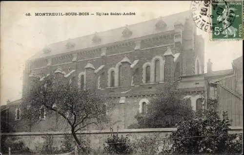 Ak Montreuil sous Bois Seine Saint Denis, Eglise Saint Andre