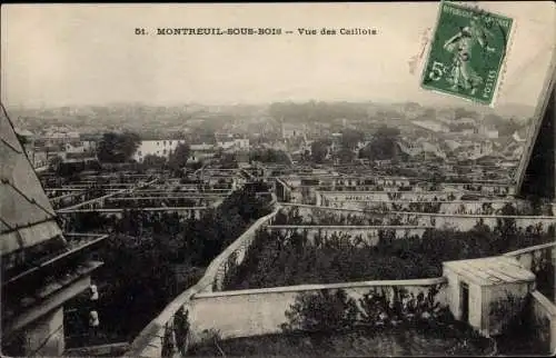 Ak Montreuil sous Bois Seine Saint Denis, Vue des Caillots