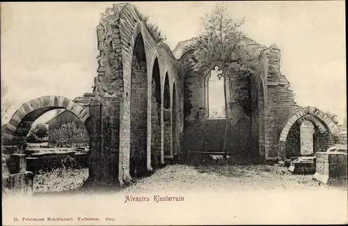 Ak Alvastra Schweden, Klosterruin