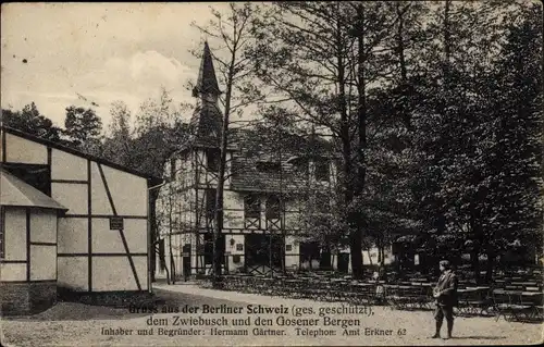 Ak Zwiebusch Gosen Neu Zittau in Brandenburg, Berliner Schweiz, Gastwirtschaft Hermann Gärtner