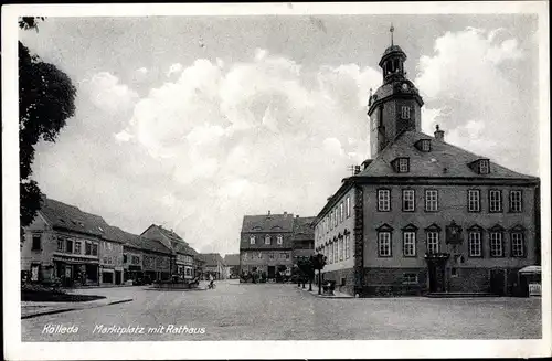 Ak Kölleda in Thüringen, Marktplatz, Rathaus