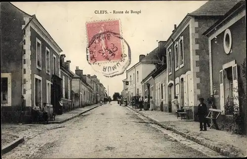 Ak Clefs Maine et Loire, Route de Baugé