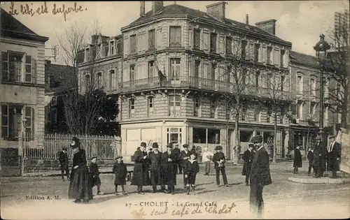 Ak Cholet Maine et Loire, Le Grand Cafe