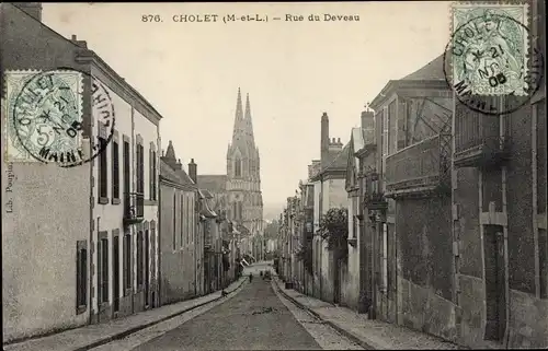 Ak Cholet Maine et Loire, Rue du Deveau