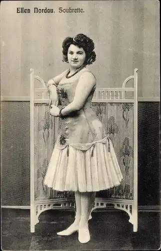 Ak Sängerin Ellen Nordau, Soubrette