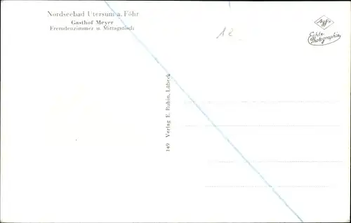 Ak Utersum Insel Föhr Nordfriesland, Gasthof Meyer