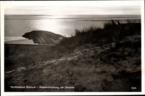 Ak Baltrum, Abendstimmung am Strand