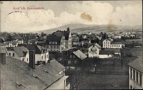 Ak Oberneukirch Neukirch in der Lausitz, Blick über die Dächer der Stadt