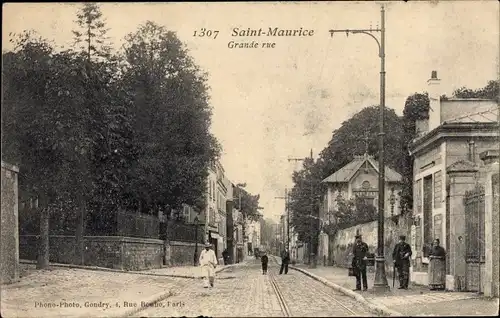 Ak Saint Maurice Val de Marne, Grande rue
