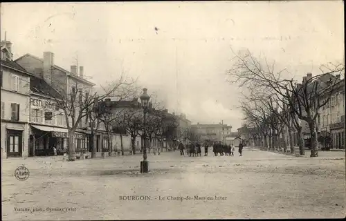 Ak Bourgoin Isère, Le Champ de Mars en hiver