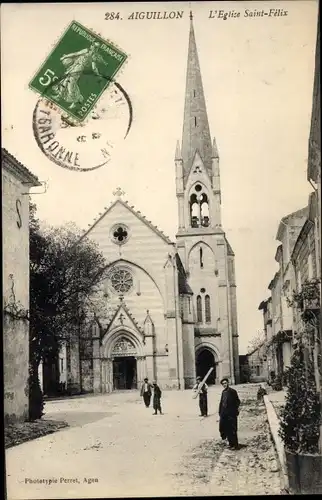 Ak Aiguillon Lot et Garonne, L'Eglise Saint Felix
