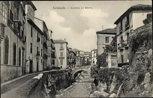 Ak Granada Andalusien Spanien, Carrera de Darro