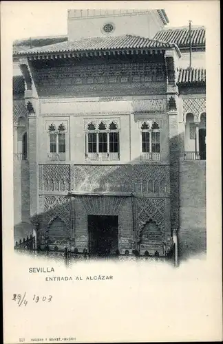Ak Sevilla Andalusien, Entrada al Alcazar