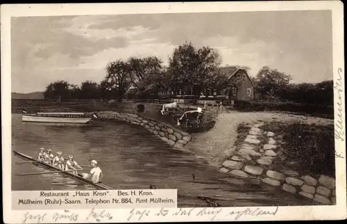 Ak Saarn Mülheim an der Ruhr, Restaurant Haus Kron, Regatta