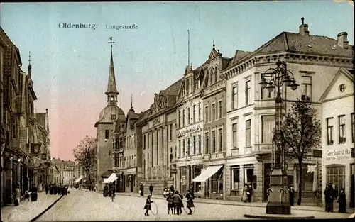 Ak Oldenburg im Großherzogtum Oldenburg, Langestraße
