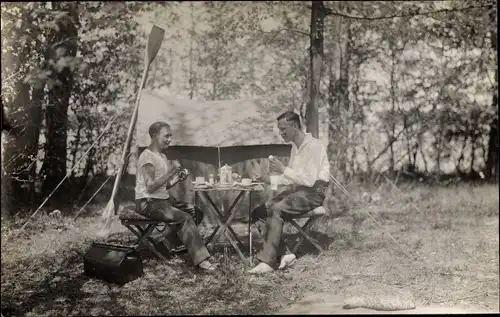Foto Ak Wernsdorf Königs Wusterhausen in Brandenburg, Campingpartie am Crossinsee