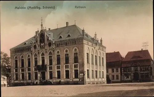 Ak Malchin in Mecklenburg, Rathaus