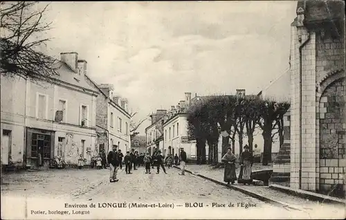 Ak Blou Maine-et-Loire, Place de l'Eglise