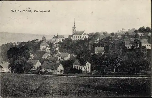 Ak Zschopauthal Waldkirchen Grünhainichen im Erzgebirge Sachsen, Gesamtansicht