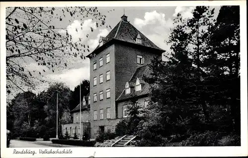 Ak Rendsburg in Schleswig Holstein, Volkshochschule