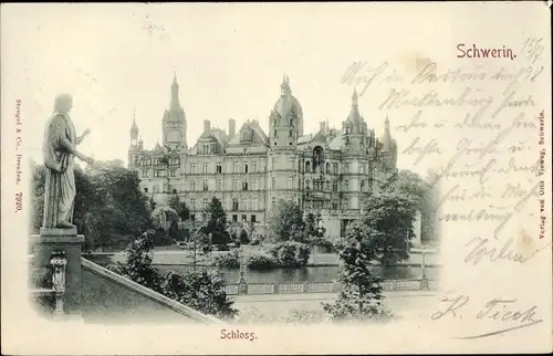 Ak Schwerin in Mecklenburg, Schloss