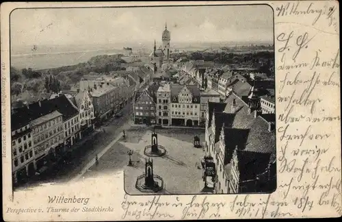 Ak Lutherstadt Wittenberg, Panorama