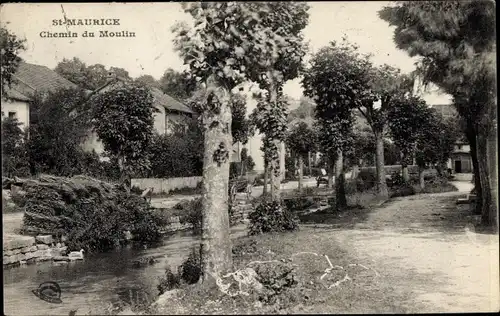 Ak Saint Maurice Val de Marne, Chemin du Moulin