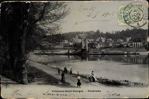 Ak Villeneuve Saint Georges Val de Marne, Panorama