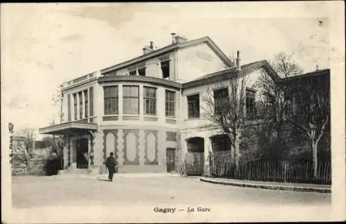 Ak Gagny Seine Saint Denis, La Gare