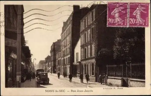 Ak Noisy-le-Sec Seine Saint Denis, Rue Jean Jaures